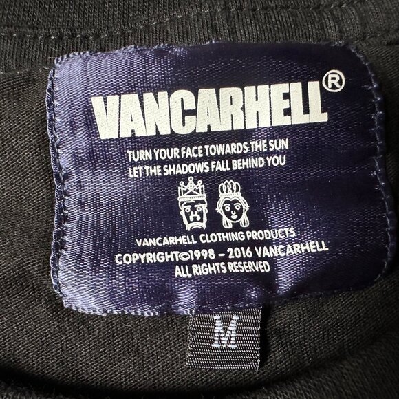 Vancarhell Women's Size Medium Tshirt Embroidered Chinese Dragon Black Y2K - Picture 8 of 12